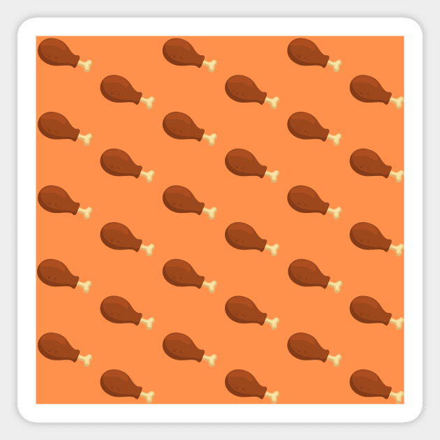 Chicken Leg - Orange Sticker by IslandofdeDolls